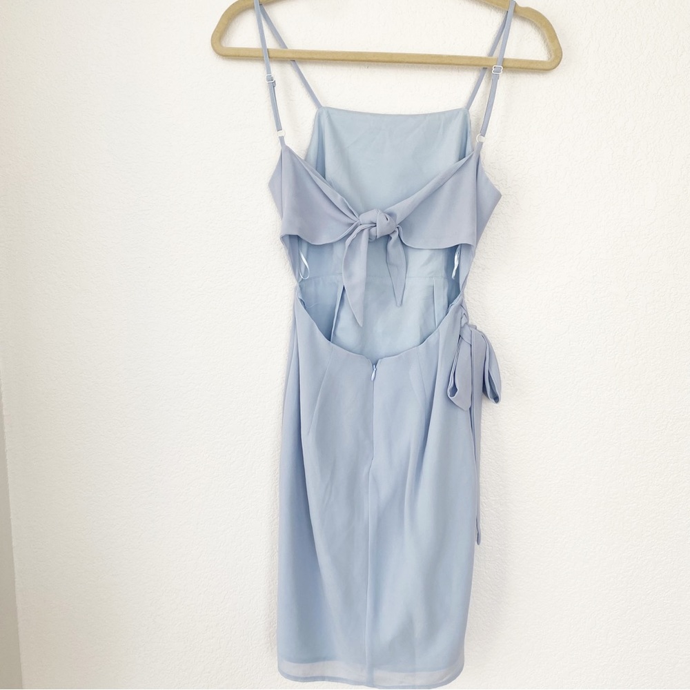 Superdown | Baby Blue Morgan Layer Wrap Mini Dress Sz XS - Picture 3 of 15
